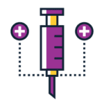 syringe icon for pet vaccines in the mobile vet clinic